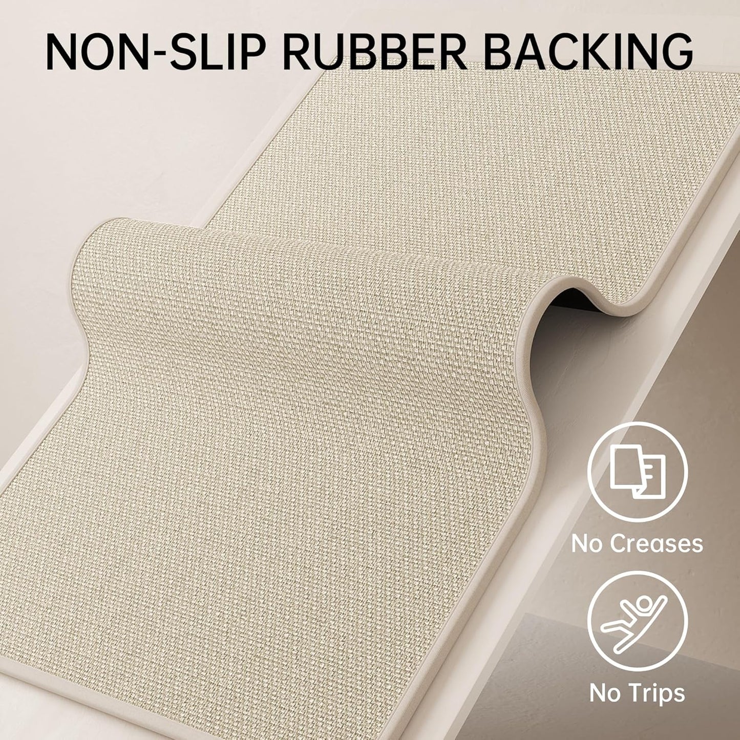 Mecko Bath Mat, Ultra Absorbent Quick Dry Bathroom Floor Mats-Upgraded Thin Cozy Cloth Bathroom Mat Fit Under Door, Rubber Non-Slip Bathroom Rug for Bathtub, Sink, Shower Room(Oatmeal,20"x32")