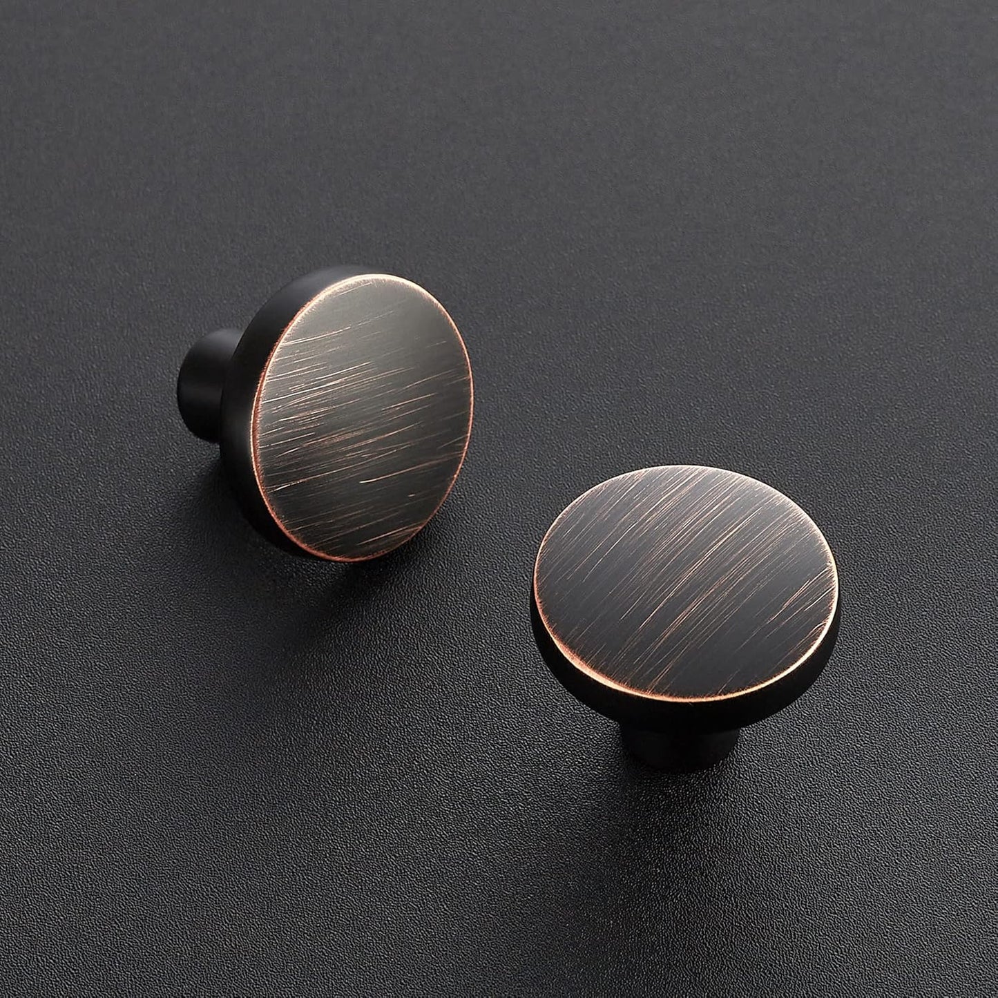 Ravinte 25 Pack Drawer Pulls 1-1/4 Inch Kitchen Cabinet Knobs Solid Round Dresser Drawer Knobs Oil-Rubbed Bronze Dresser Knobs Drawer Knobs Simple Cabinet Hardware for Cupboard Drawer Pulls