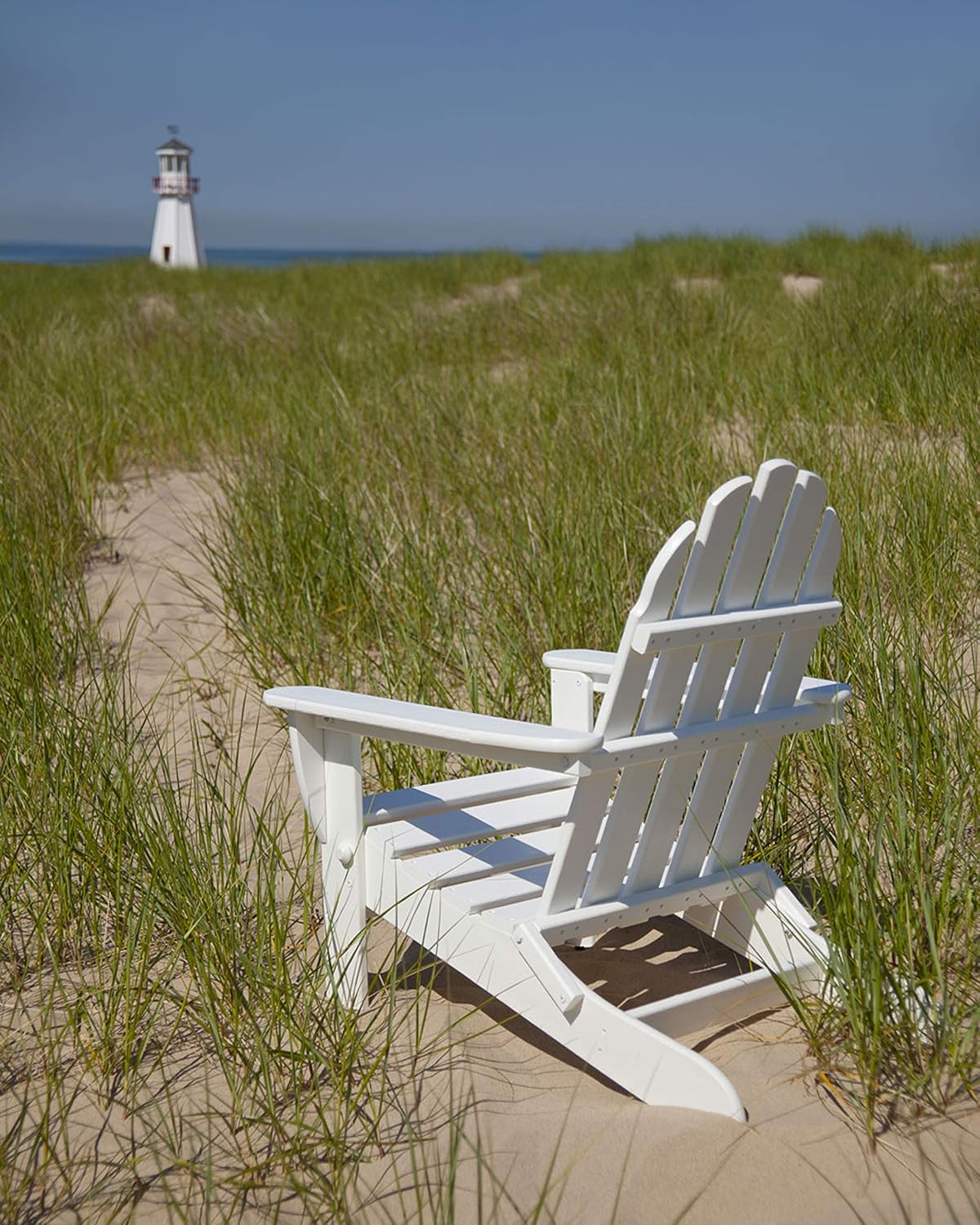 POLYWOOD AD5030GR Classic Folding Adirondack Chair, 38.5" x 31.25" x 33.5", Green