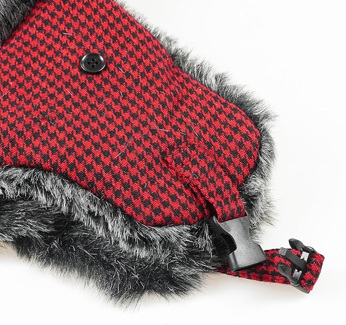 ONWAY Trapper Hat Winter Hats for Women Men with Faux Fur Ear Flaps