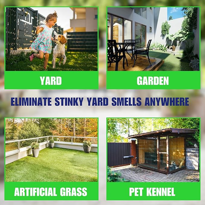 SMELLEZE 2 lb. Yard Odor Eliminator for Dogs – Long-Lasting Turf Cleaner for Pet Urine Outdoor & Poop | Safe for People, Pets, Plants & Planet | Works on Grass, Gravel, Patios & Kennels