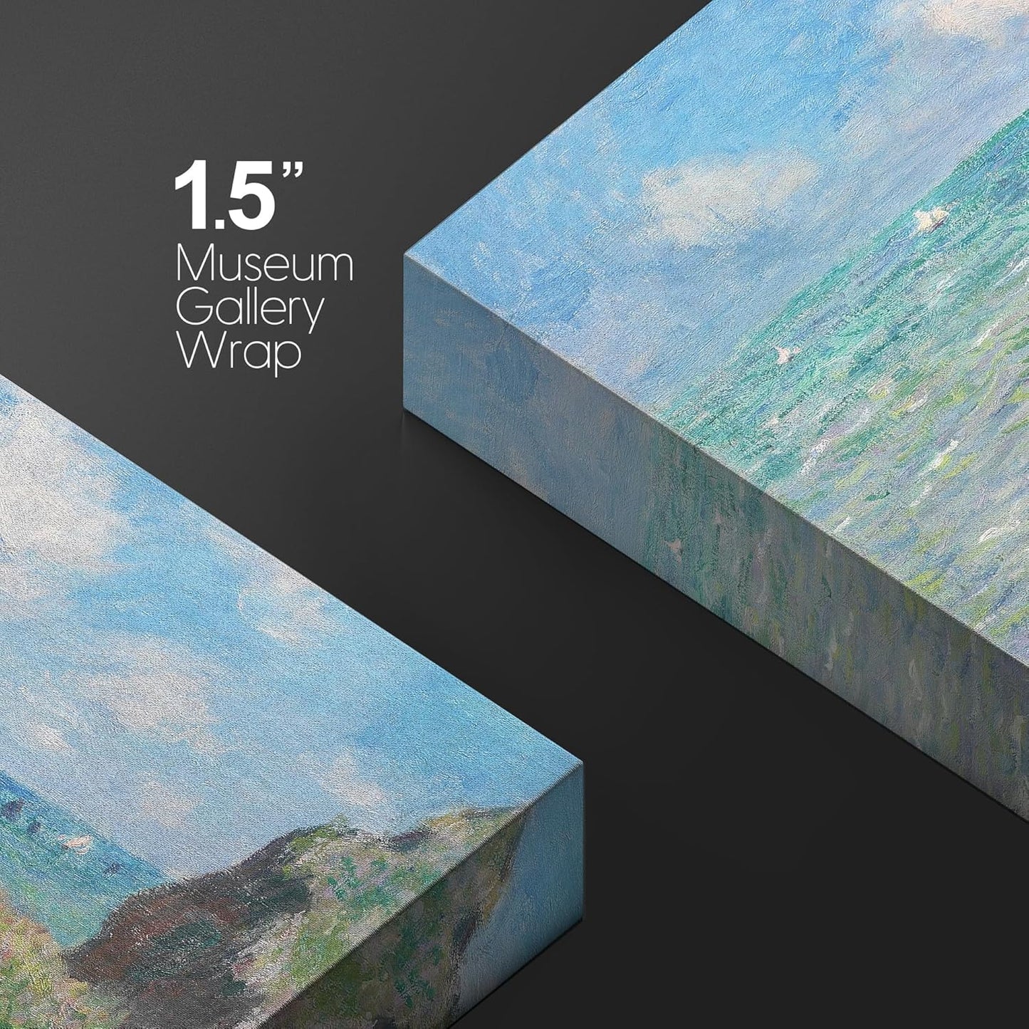 wall26 - Claude Monet - Cliff Walk at Pourville - Impressionist Modern Art - Canvas Art Home Art - 16x24 inches