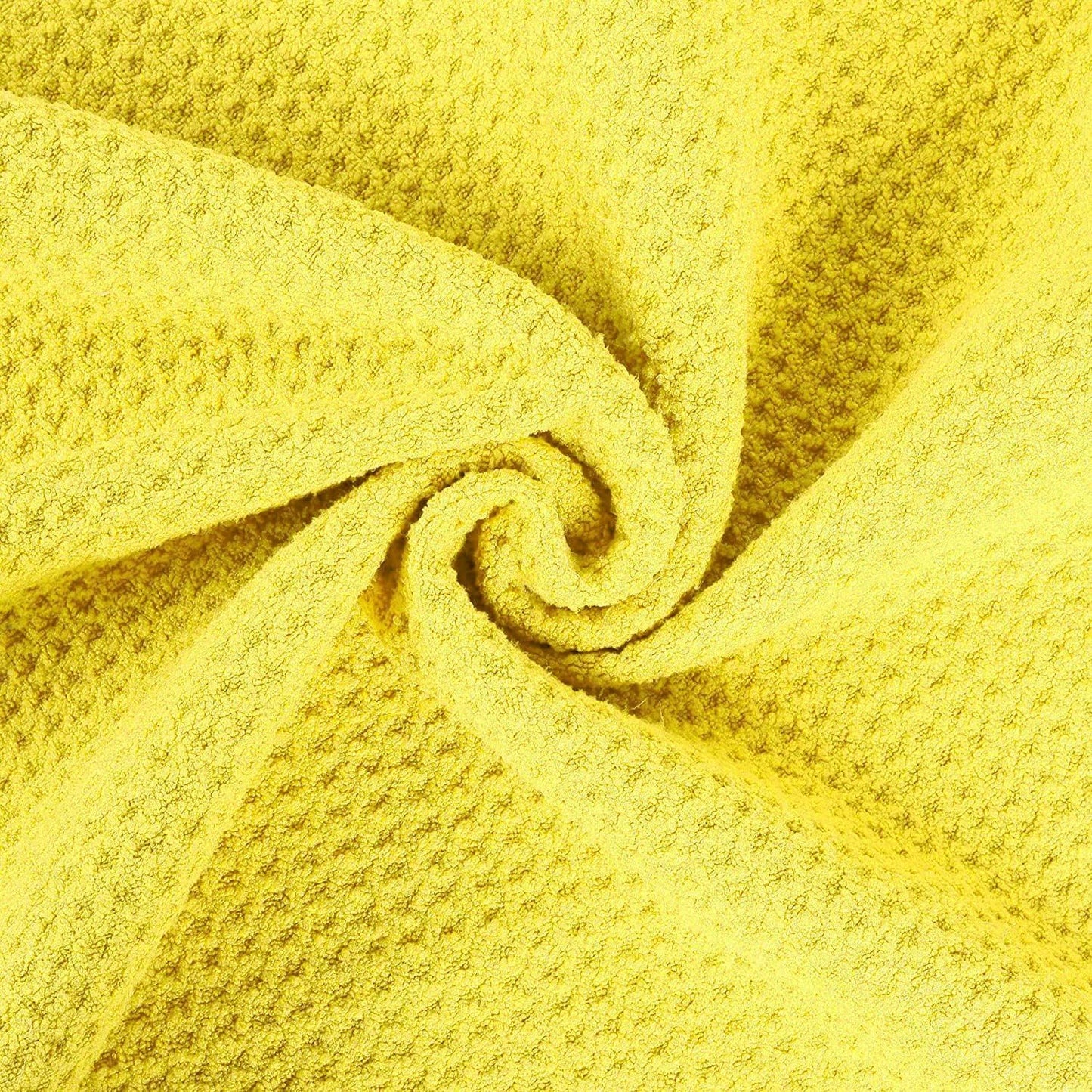 ATTRACTIVE Golf Towels, Microfiber Waffle Pattern Towels - Golf Club Brush with Cleaning (Yellow)