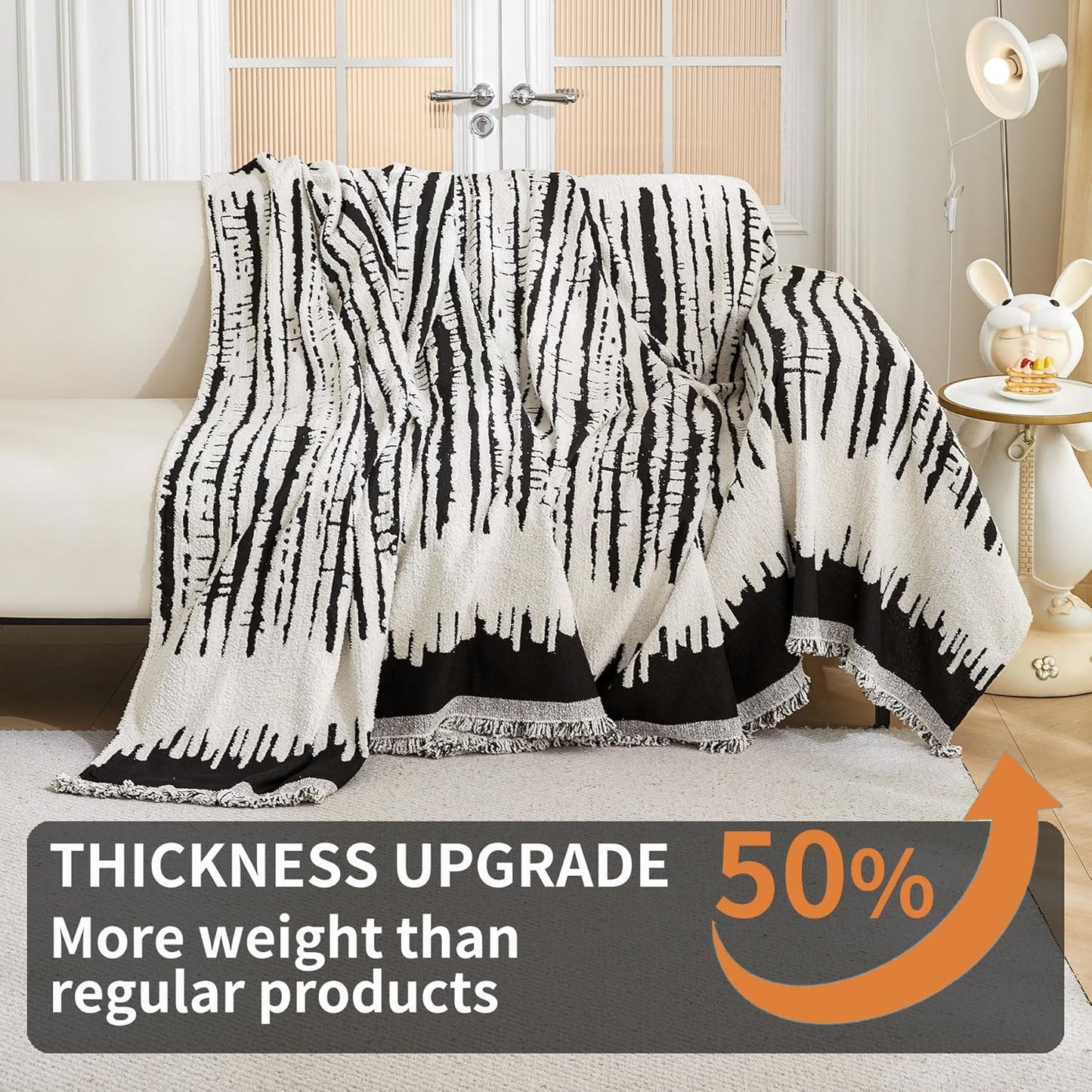 HAOMAIJIA Boho Sofa Covers Couch Covers for 3 Cushion Couch Sofa Pet Friendly Soft Thick Non Slip Couch Cover for Dogs Washable Sectional Couch Covers L Shape Furniture Protecto (XF-Black, 71"x118")