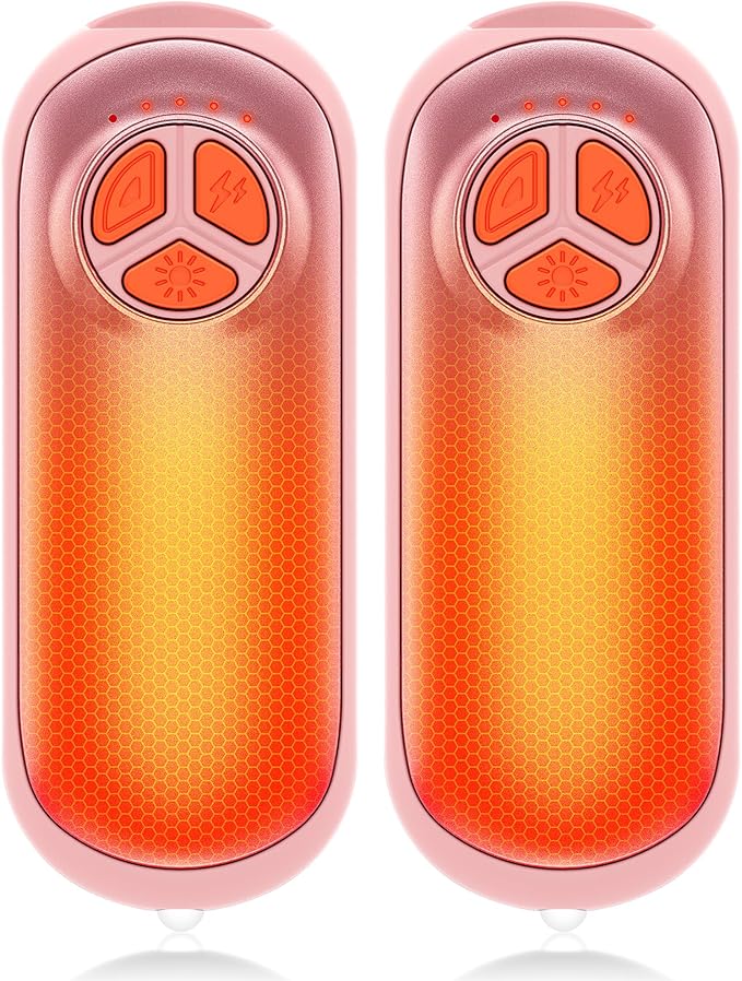 Upgraded Hand Warmers Rechargeable 2 Pack, AI Electric Hand Warmers, Portable Heater, 1s Safe Rapid Heat, 5 Gears Temperature Control, for Hunting, Camping, Hiking, Outdoor