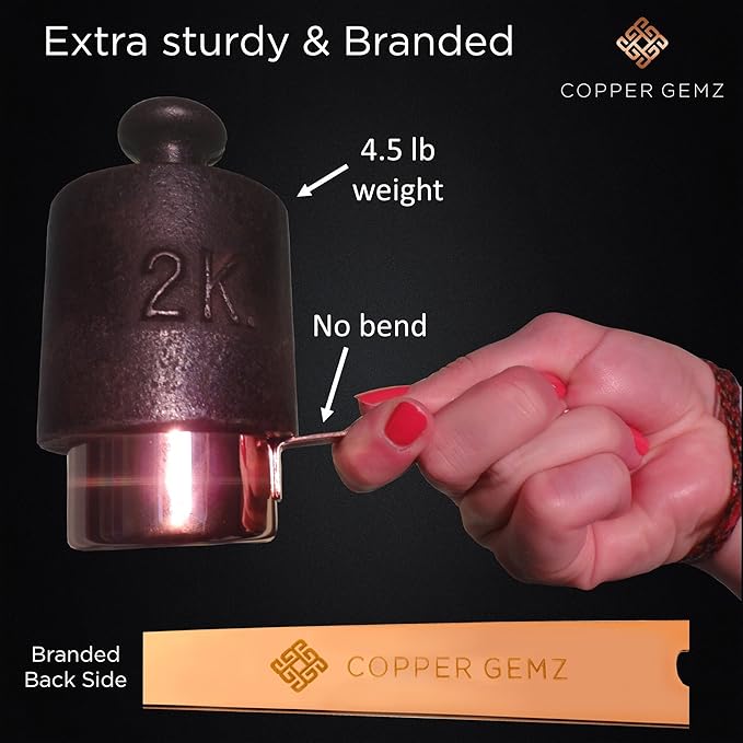 Copper Measuring Cups and Spoons Set of 9 - Premium Gift Packaging + Cooking Conversions Chart. Extra Sturdy Stainless Steel with Copper Finish, Satin and Mirror Polish. Gift Under 25 Dollars.