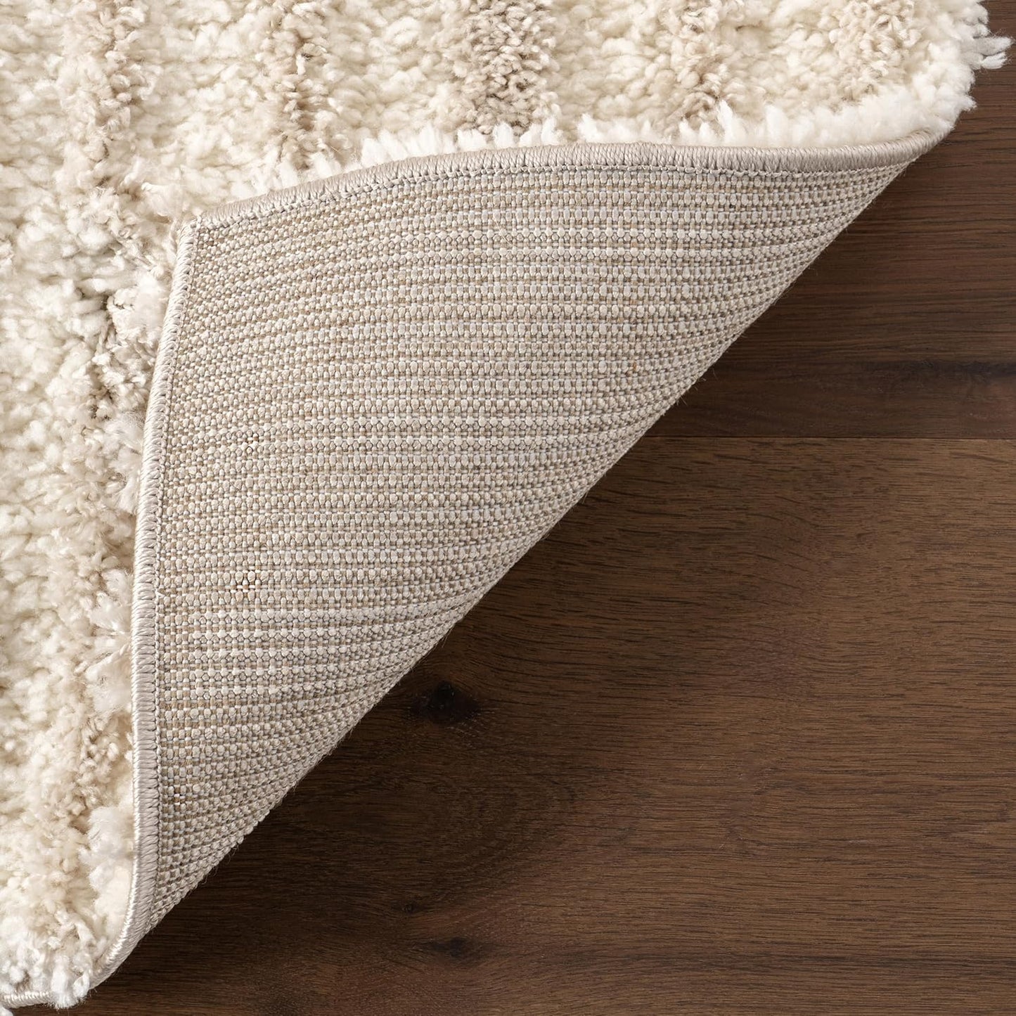 nuLOOM Gloria Abstract Shag Area Rug, 4x6, Light Brown