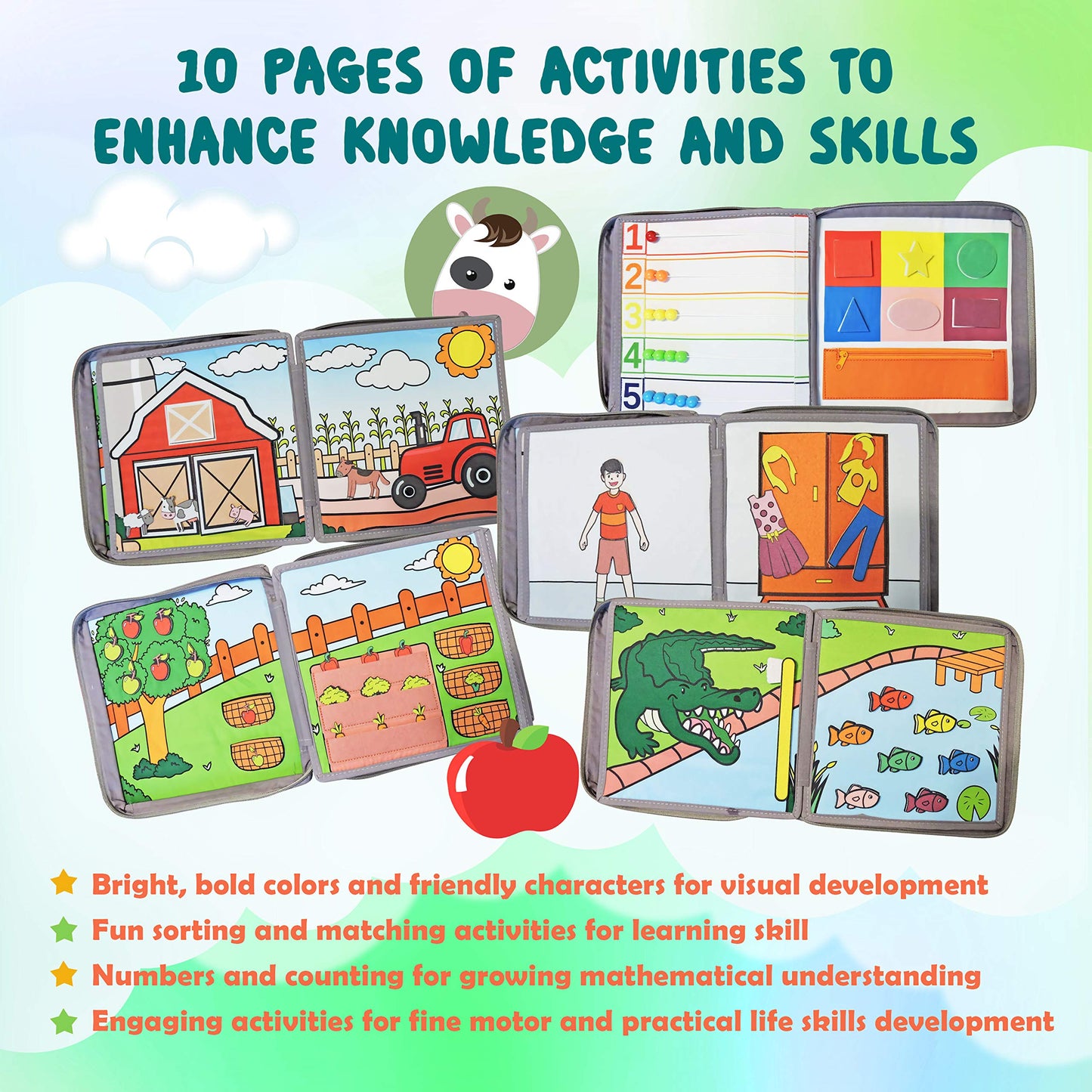 My Preschool Busy Book Montessori Busy Book, Preschool Busy Book, Airplane Travel Essentials & Road Trip Activities