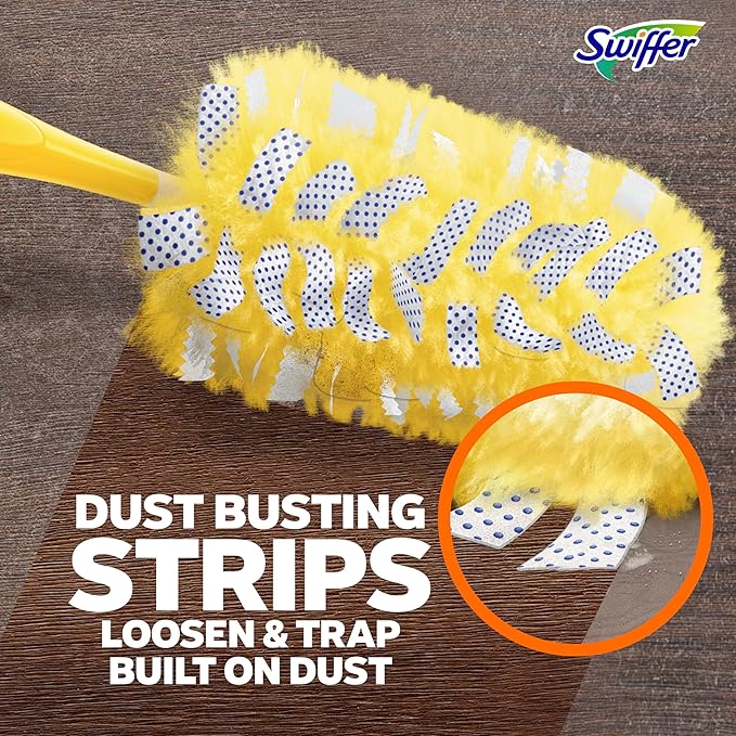 Swiffer Dusters Refill for cleaning, Feather & Microfiber Duster Alternative, Unstopables Fresh Scent, (4x6ct)