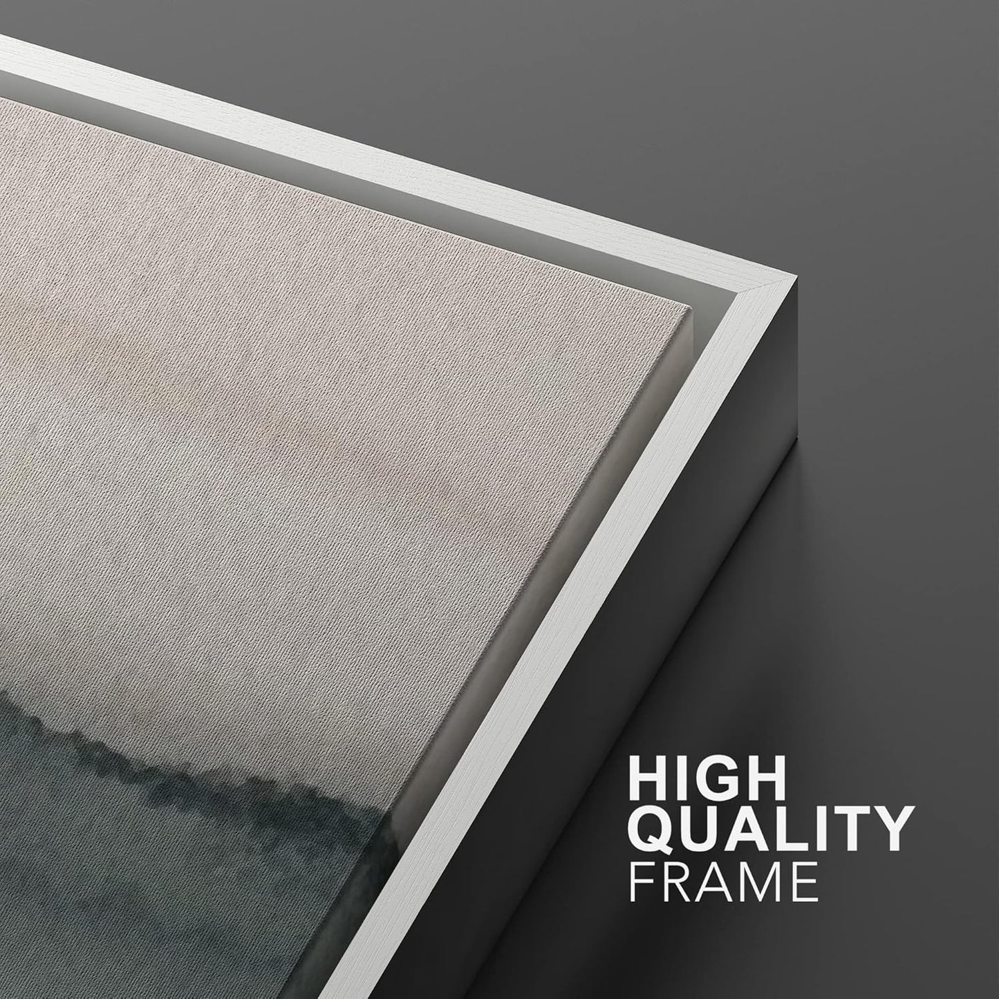 SIGNWIN Framed Canvas Print Wall Art Set Duotone Gray Pastel Landscape Abstract Shapes Illustration Modern Art Decorative Nordic Chic Relax/Zen for Living Room, Bedroom, Office - 16"x24"x2 White