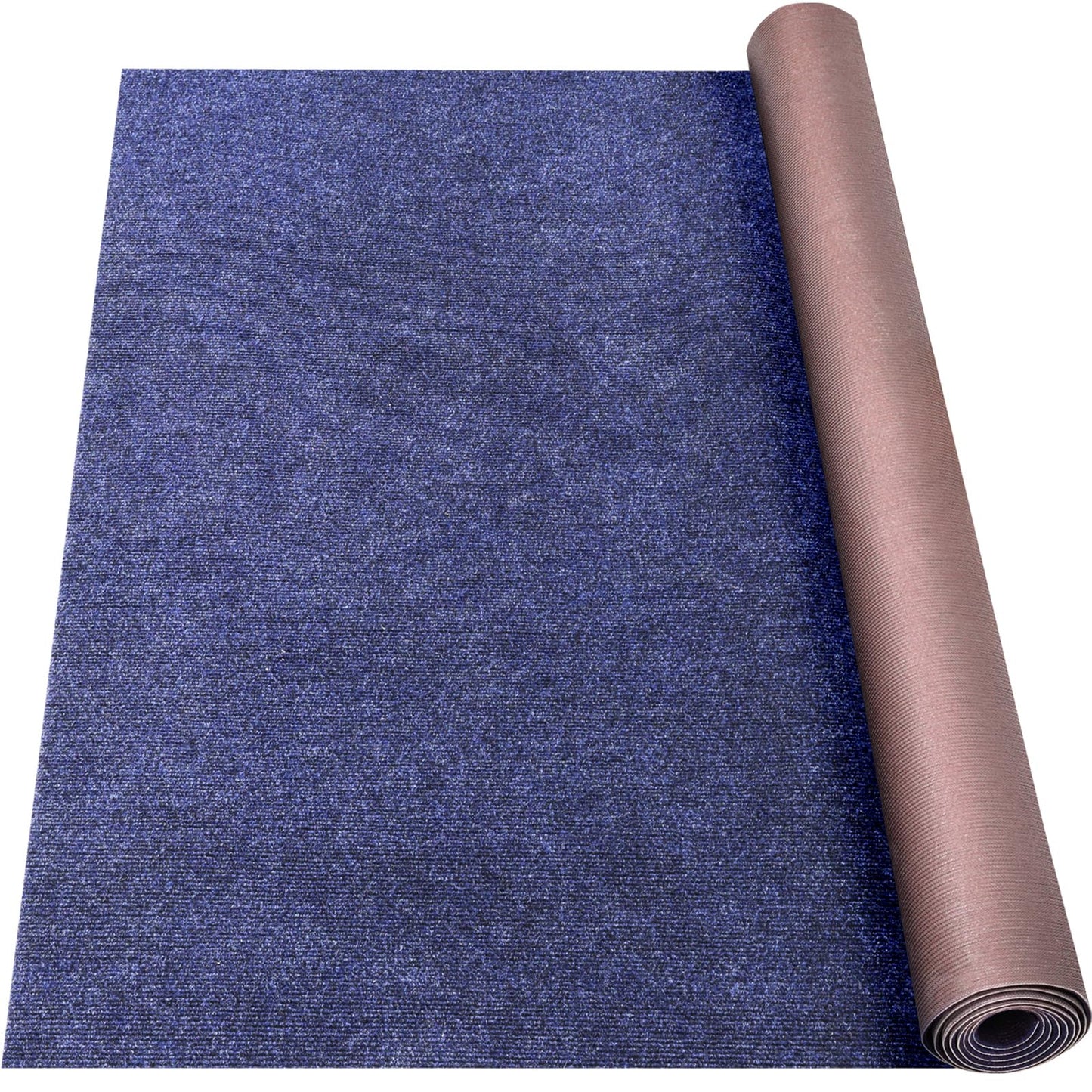 Grefinity Marine Carpet,5 FT x 15 FT Deep Blue Indoor Outdoor Carpet 0.2" Thick Boat Carpet with Water-Proof TPE Backing, Non-Slide Outdoor Marine Carpet Roll for Home, Patio, Porch, Deck