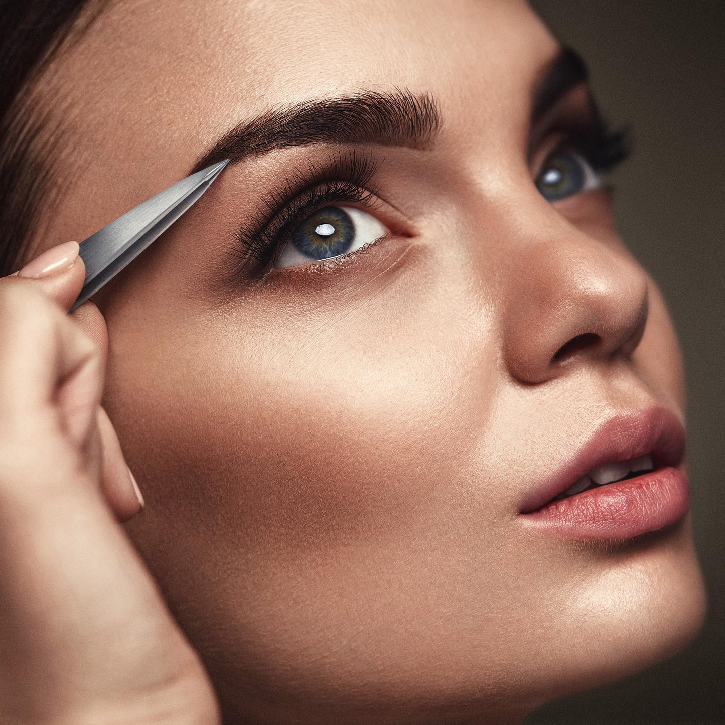 By MILLY Pointed Tweezers | High Carbon Stainless Steel Needle Nose | Fine Point Precision Hair Removal | Perfectly Aligned & Hand-Filed Sharp | Silver