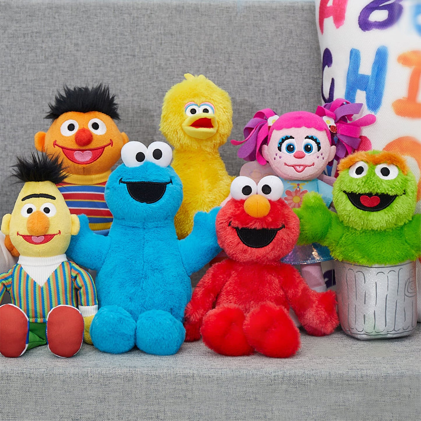 Sesame Street Friends Bert and Ernie 8-inch 2-piece Sustainable Plush Stuffed Animals Set, Kids Toys for Ages 18 Month by Just Play