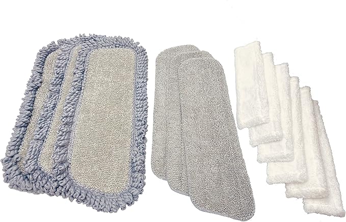 Spray Mop Kit for Floor Cleaning Plus Extra Spray Window Washing Squeegee Set, with 12 Washable Microfiber Pads, Dry & Wet Use for Hardwood Laminate Wood Marble Ceramic Tile, Window or Car Cleaning