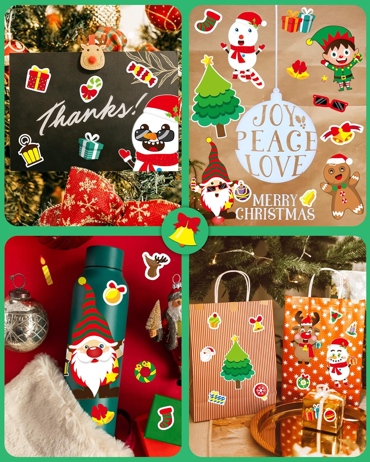 42 Sheets Christmas Party Favors Stickers, Christmas Crafts Make Your Own Sticker, Gifts for Classroom Student Stocking Stuffers Goodie Bag Activities Game Holiday Sticker for Kids