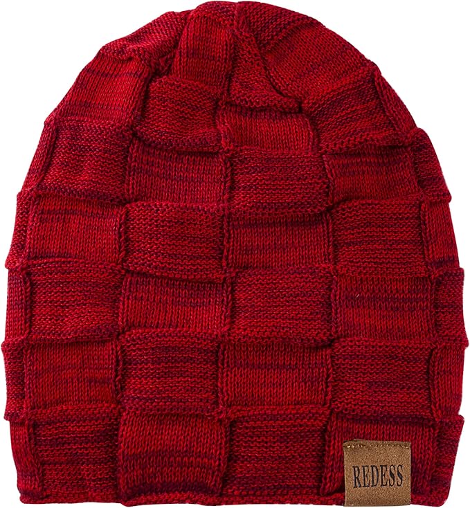 REDESS Beanie Hat for Men and Women Winter Warm Hats Knit Slouchy Thick Skull Cap