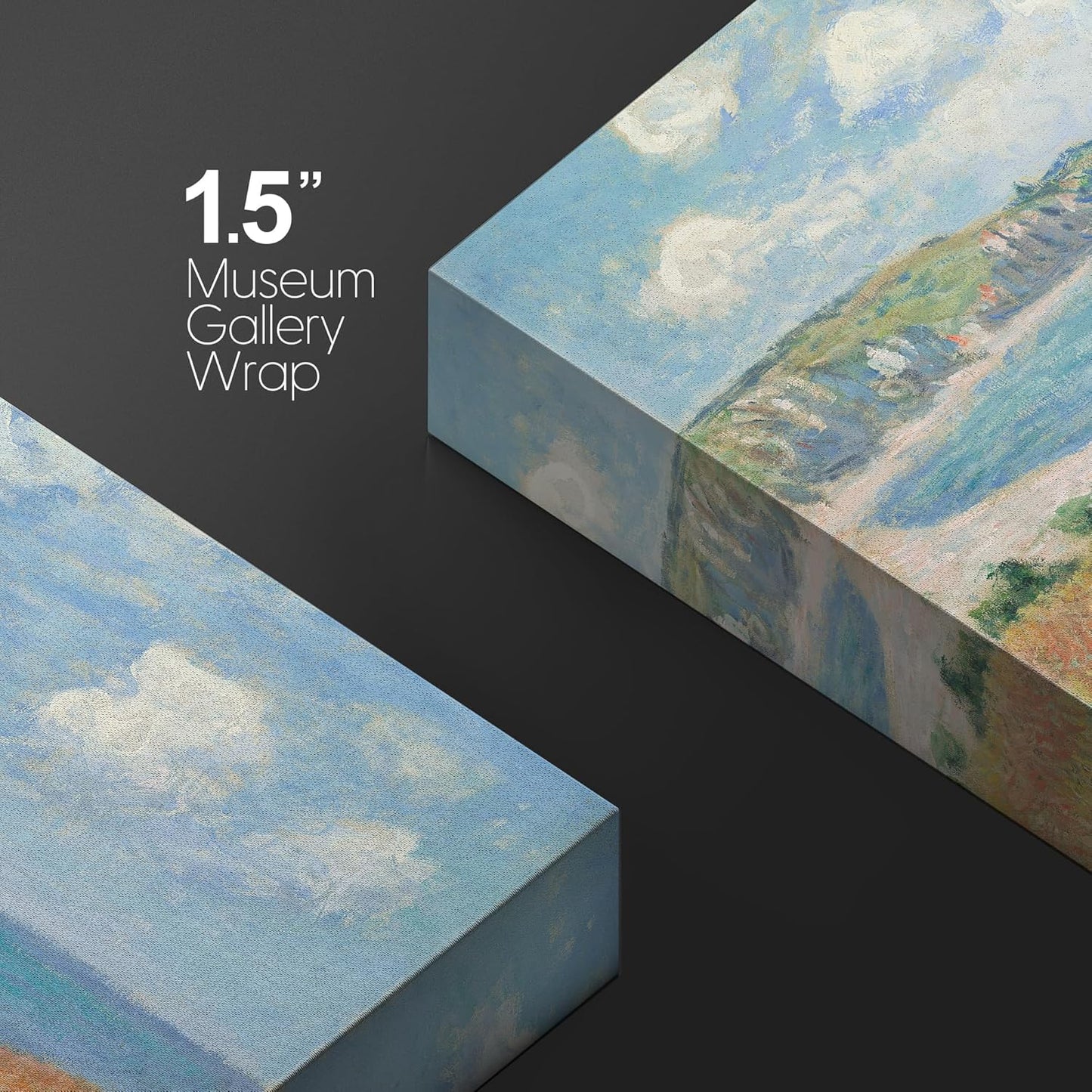 wall26 Path Through The Corn at Pourville by Claude Monet Giclee Canvas Prints Wrapped Gallery Wall Art | Stretched and Framed Ready to Hang - 24" x 36"
