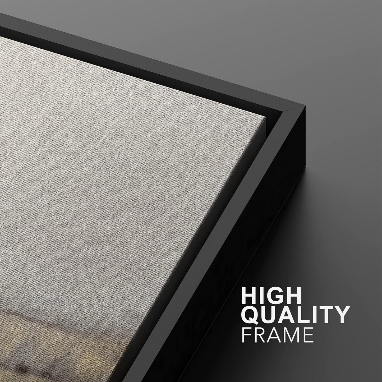 SIGNWIN Framed Canvas Print Wall Art Set Grunge Duotone Tan Landscape Abstract Shapes Illustration Modern Art Decorative Nordic Chic Relax/Zen for Living Room, Bedroom, Office - 24"x36"x2 Black