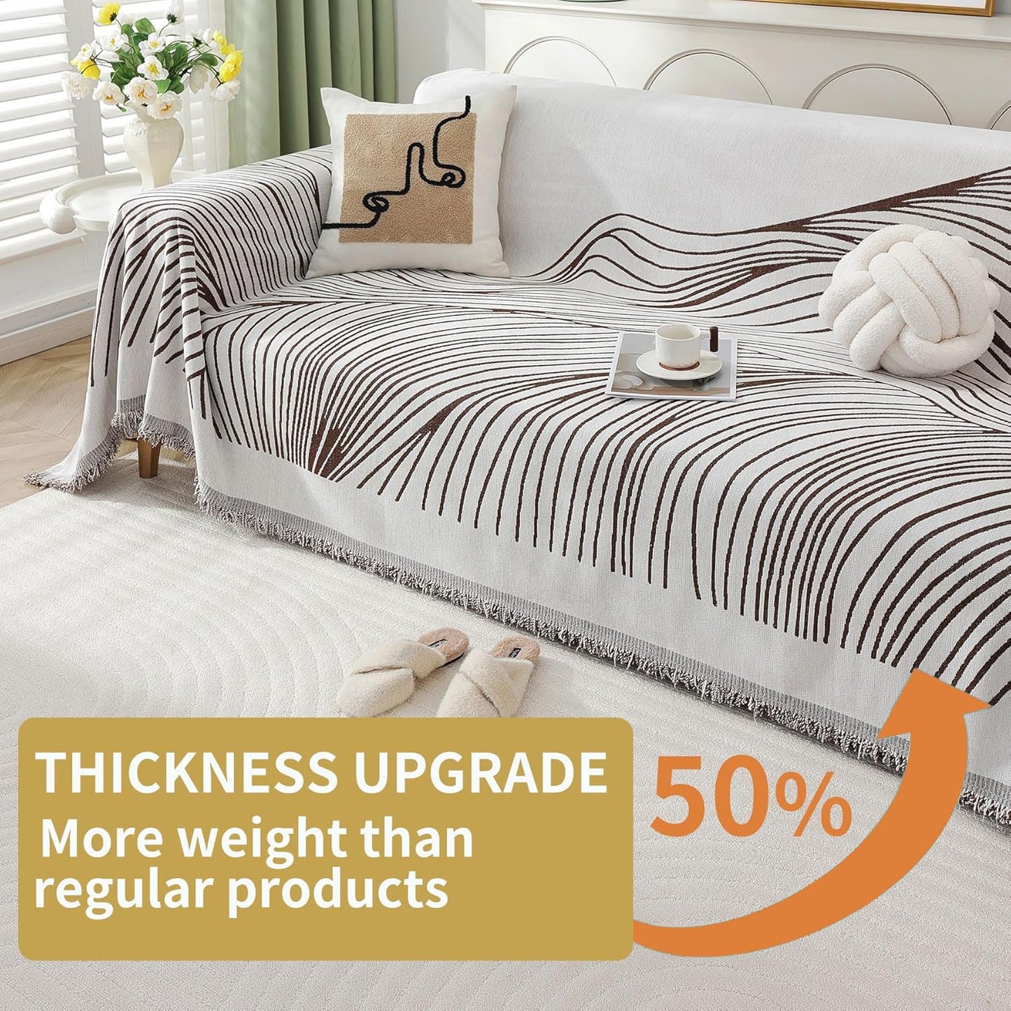 Non Slip Sofa Covers Couch Covers for 3 Cushion Couch Sofa Pet Friendly Washable Couch Covers for Sofa, Soft Thick Sectional Couch Covers L Shape Furniture Protector for Kids, Dogs 71" X118"
