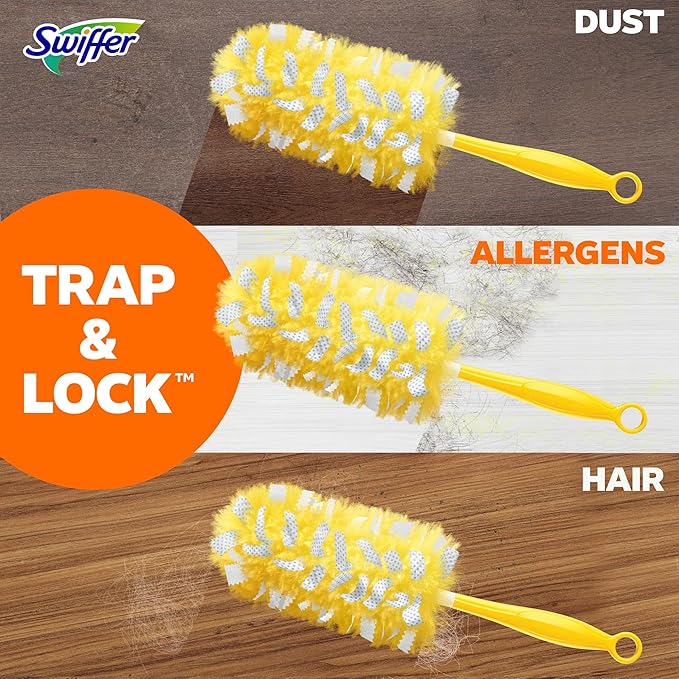 Swiffer Dusters Refill for cleaning, Feather & Microfiber Duster Alternative, Unstopables Fresh Scent, (4x6ct)