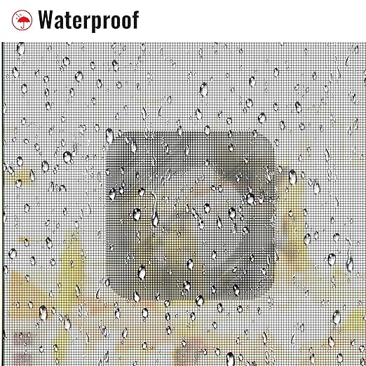 Matenf Window Screen Repair Patch, 10 Patches, 4"*1.9" & 1.9"*1.9", Black, 3-Layer Strong Adhesive Window Screen Mesh Tape, Repair Kit for Window and Door Screen Tears Holes