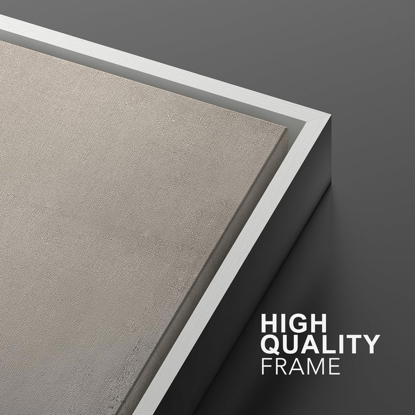 SIGNWIN Framed Canvas Print Wall Art Beige Gray Paint Strokes Abstract Grunge Landscape Prints Modern Art Minimalist Neutral Decor for Living Room, Bedroom, Office - 16"x24"x2 White
