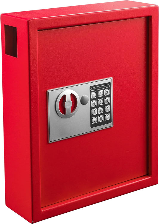 Adiroffice Key Holder Wall Mount - 40-keys Lock Box with Code, Key Cabinet Wall Mount, Valet Parking Key Box, Car Dealer Key Cabinet - Space Saving Locking Key Box Wall Mount with Digital Lock