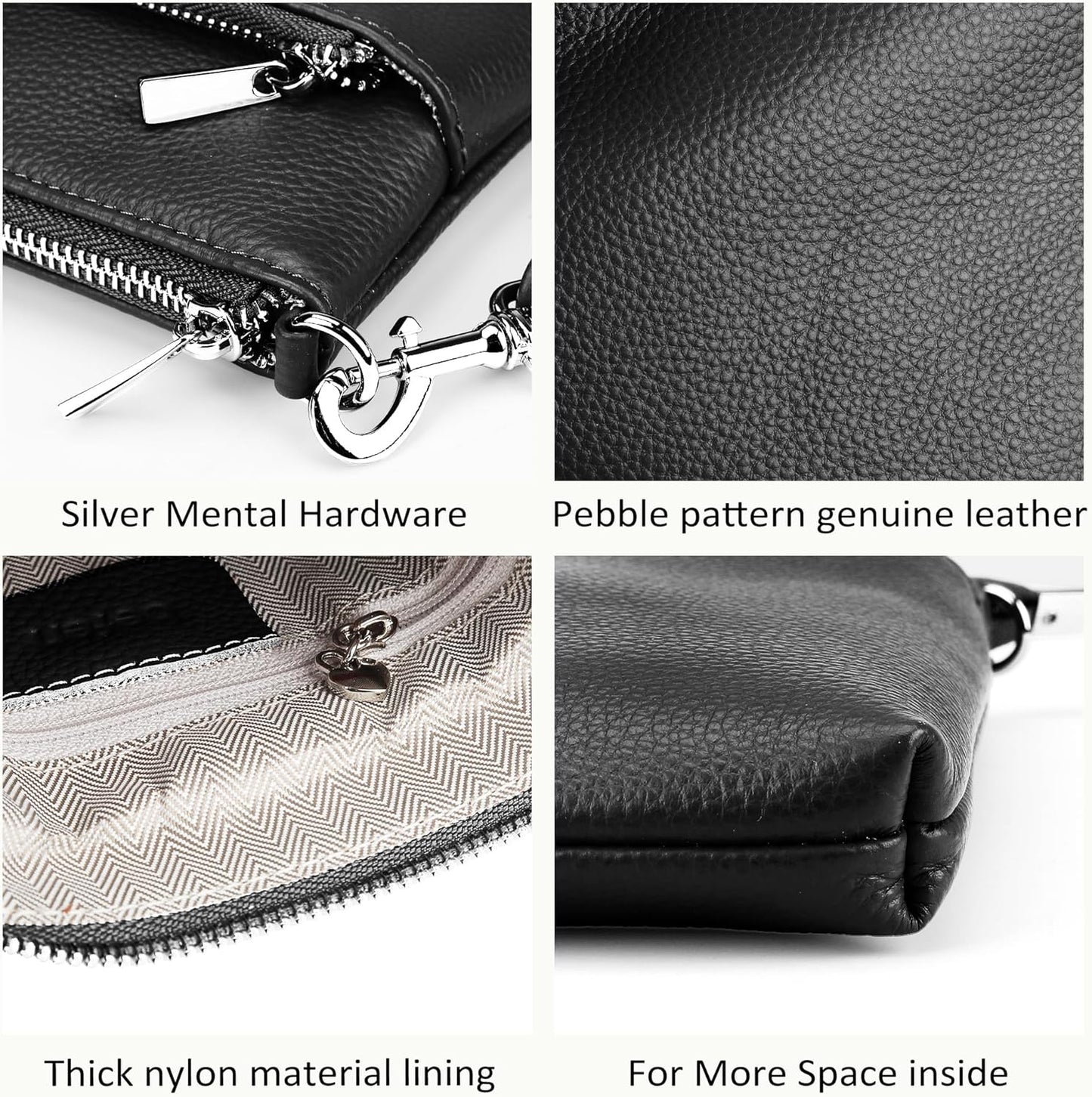 befen Genuine Leather Small Crossbody Purses for Women Travel Cross Body Bags Lightweight with Adjustable Shoulder Strap