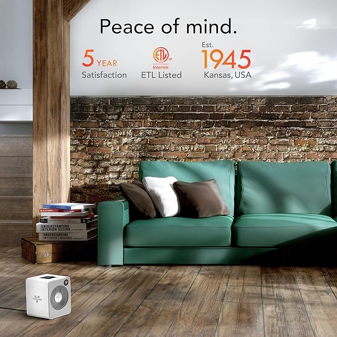 Vornado VMHi500 (2025) Whole Room Metal Space Heater, Digital Thermostat, Remote Control, Auto-Climate Control, 12-Hour Timer, Vortex Heat Circulation, Heater for Bedroom and Home, White