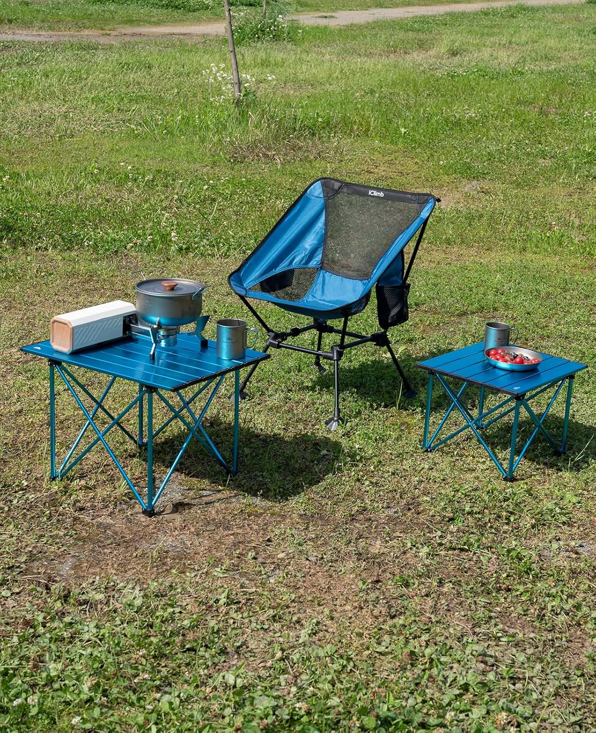 iClimb Ultralight Compact Camping Folding Beach Chair with Anti-Sinking Large Feet