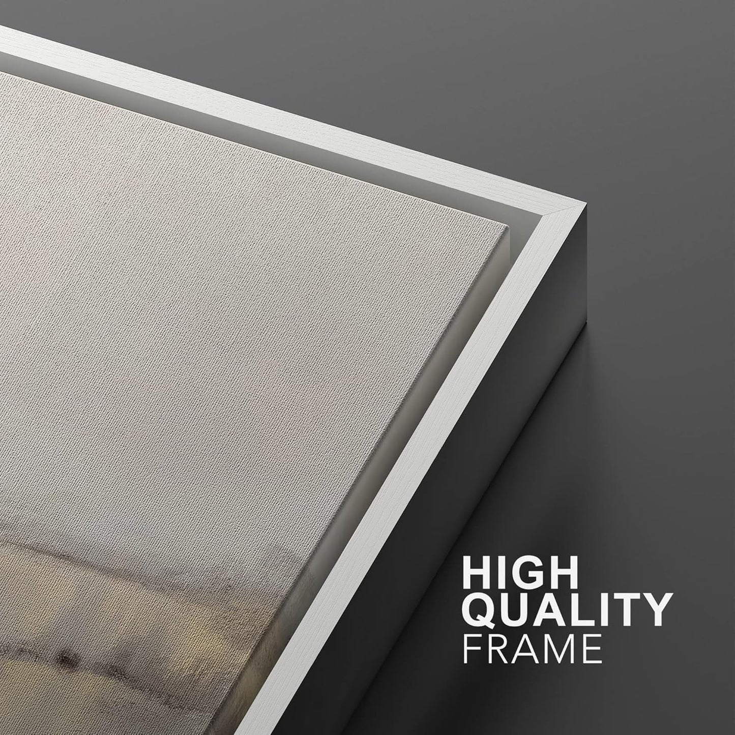 SIGNWIN Framed Canvas Print Wall Art Set Grunge Duotone Tan Landscape Abstract Shapes Illustration Modern Art Decorative Nordic Chic Relax/Zen for Living Room, Bedroom, Office - 16"x24"x2 White