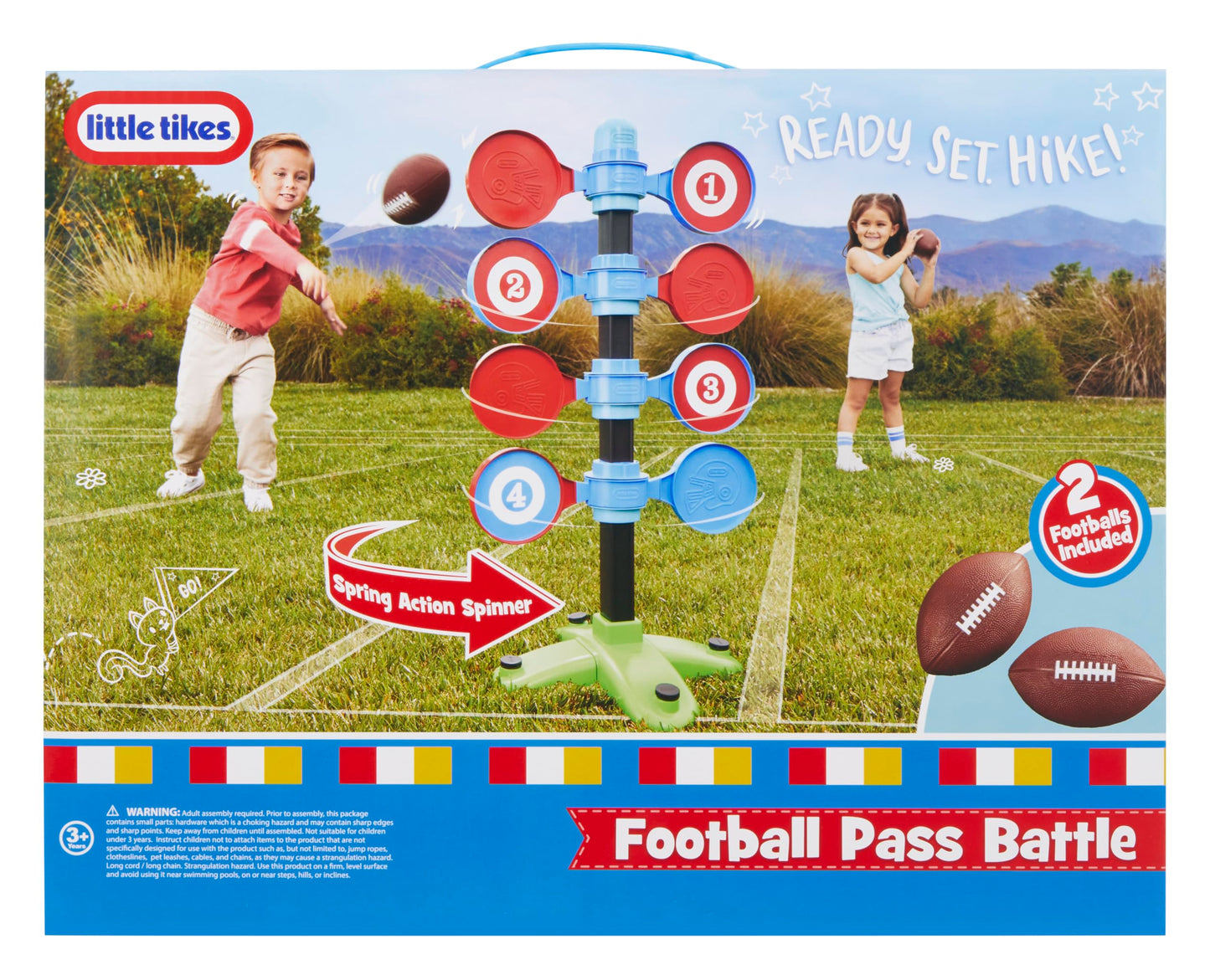 Little Tikes Football Pass Battle, Active Play Sports Toy, for Boys and Girls Ages 3+ Years