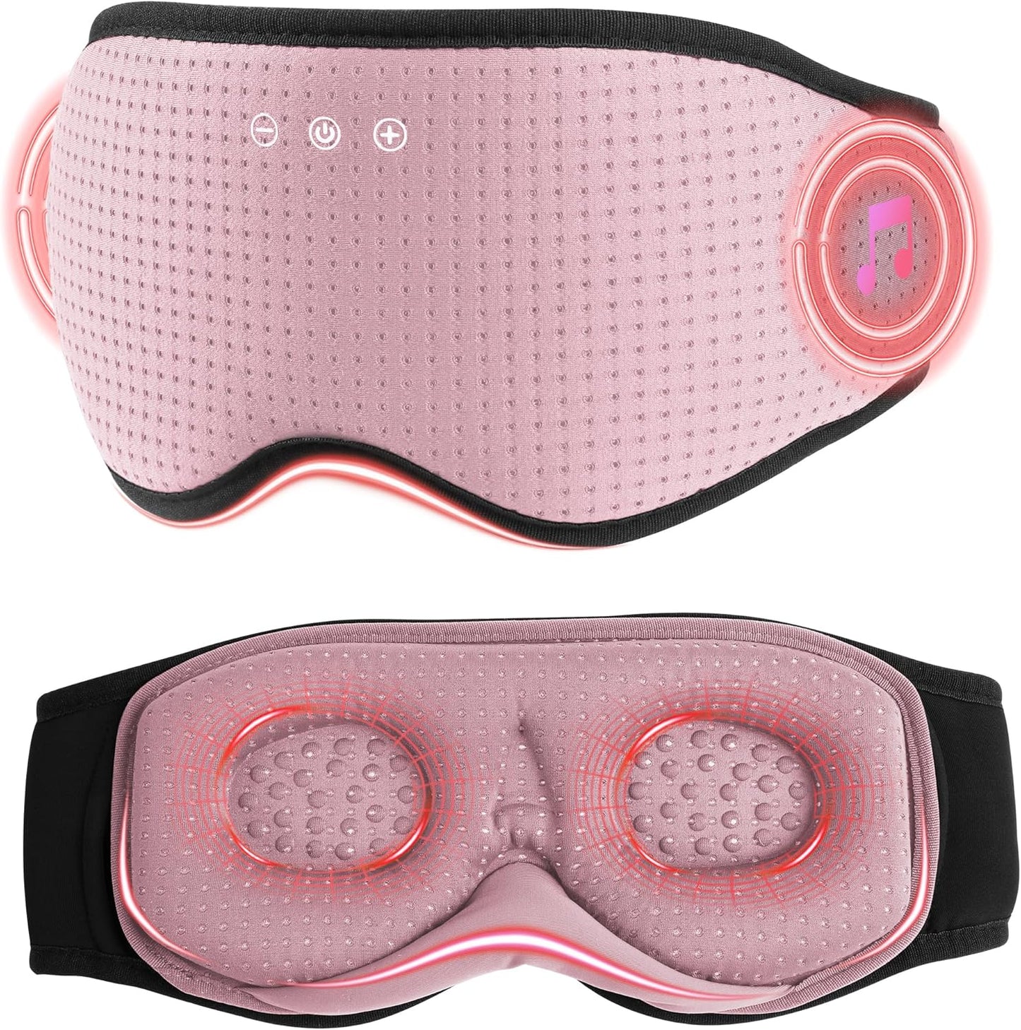 MUSICOZY Sleep Headphones with Bluetooth 5.4 Sleep Mask, Removable 3D Eye Cups for Zero Pressure Comfort, Wireless Bluetooth Eye Mask for Sleeping with Timer, Gifts for Men Women