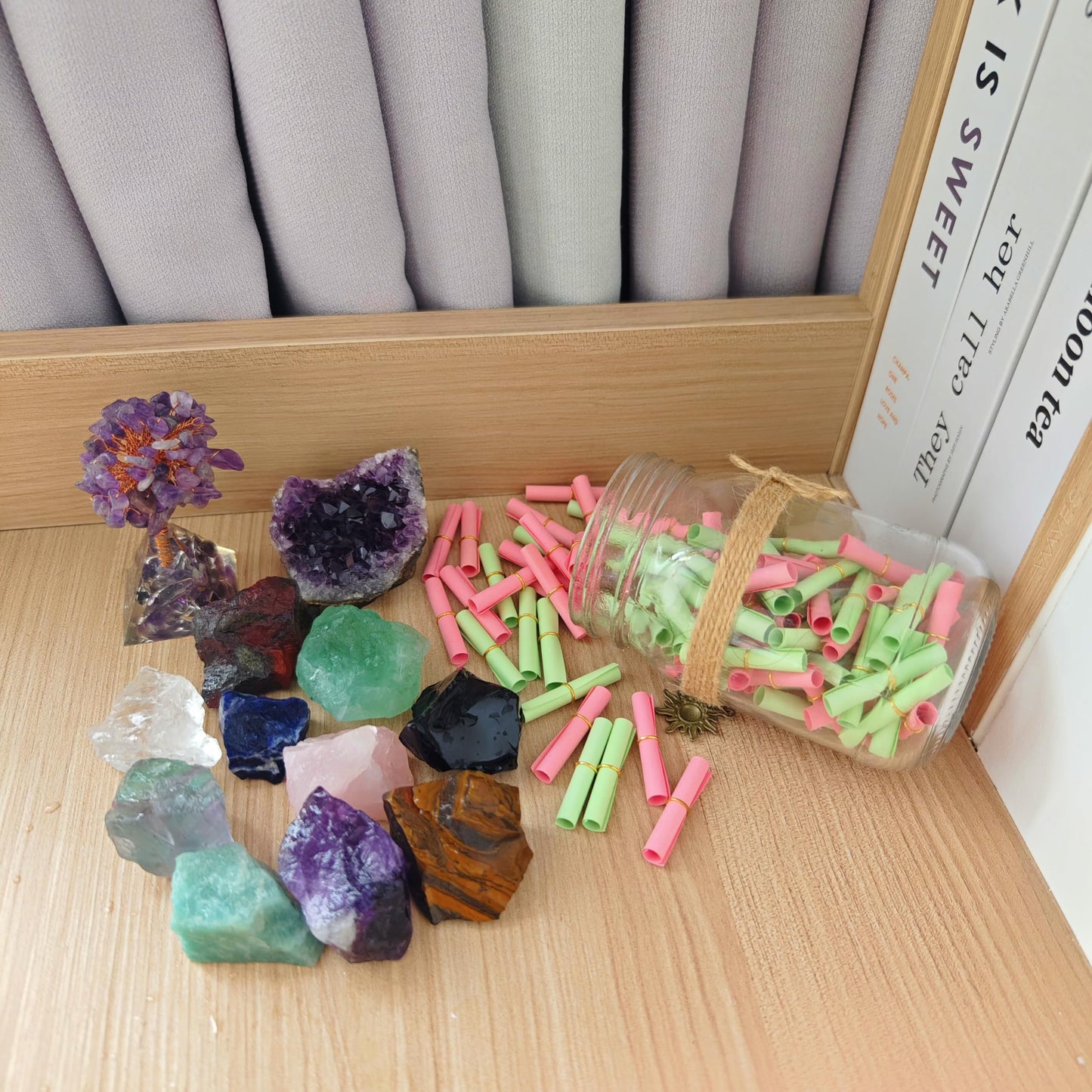 1 lb Raw Crystals and Healing Stones Bulk for Tumbling, Wire Wrapping, Wicca Reiki,Meditation, Mixed Stones