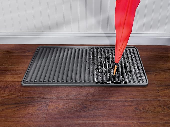 WeatherTech BootTray for Entryway - Durable Mat for Boots, Shoes, Traps Water and Dirt (16"x36") - Black