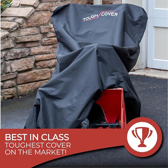 Tough Cover Snow Blower Cover - 600D Marine Grade Fabric, Snowblower Covers Waterproof Outdoor, Heavy Duty Snow Thrower Cover Universal Fit for EGO, Honda, Ariens, Ryobi, Troy Bilt, and PowerSmart
