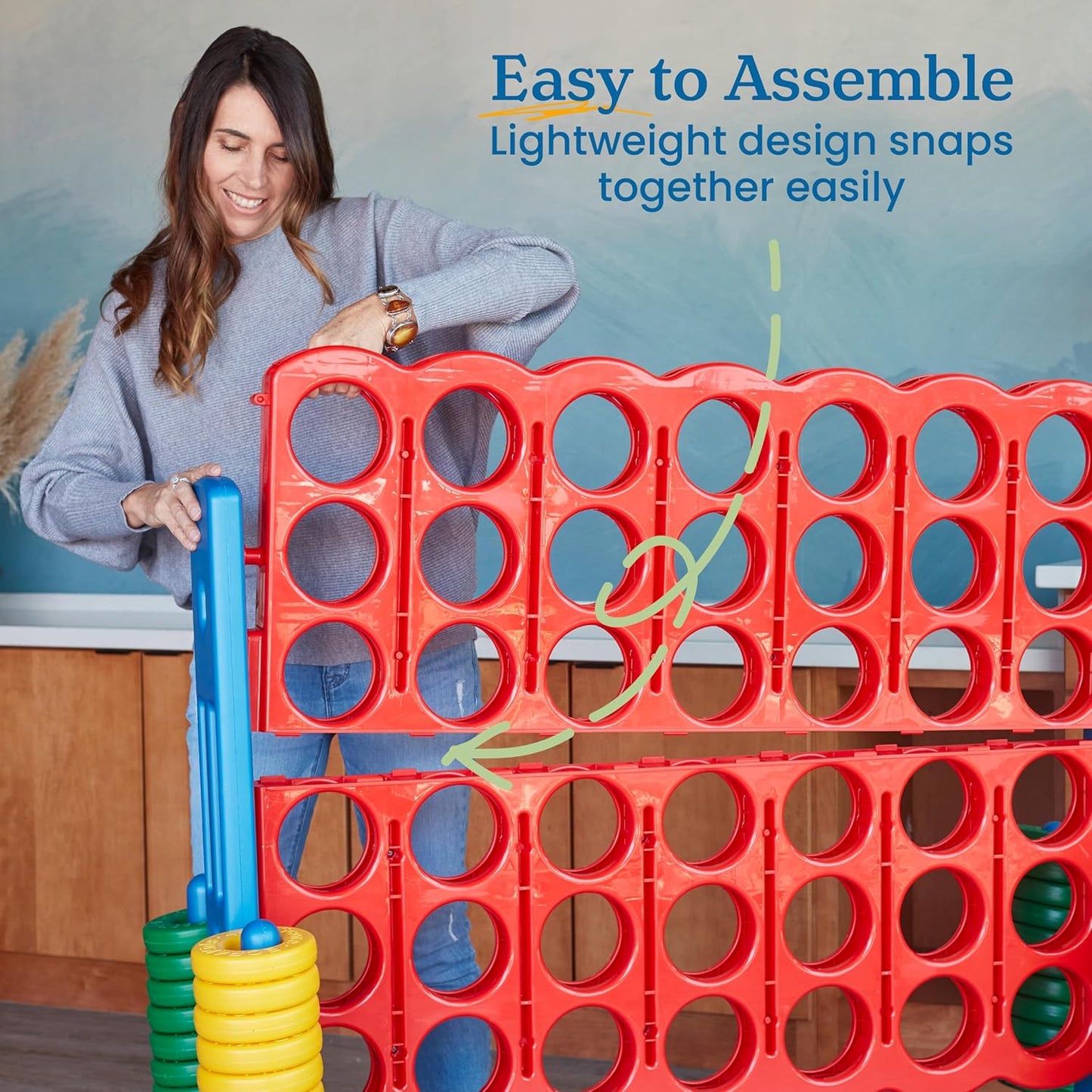 ECR4Kids Jumbo 4-To-Score, Giant Game, Assorted