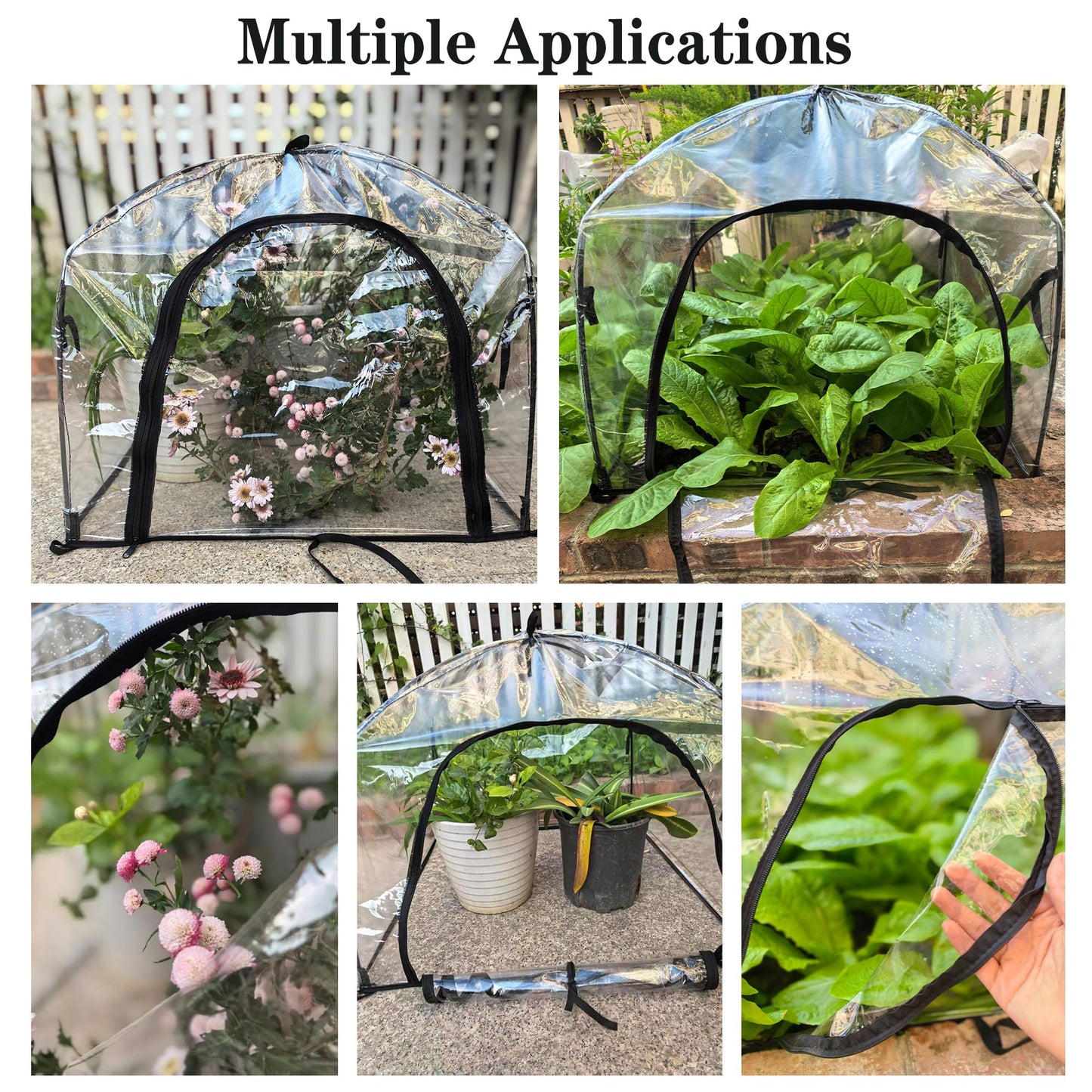 36″*36″*35.5″, Mini Greenhouse Winter Plant Warm Covers - Raised Bed Cover for Seed Starting, Warm Tent Freeze Protection Humidity Domes for Gardening & Winter Shelter and Protecting Plants, 2pcs