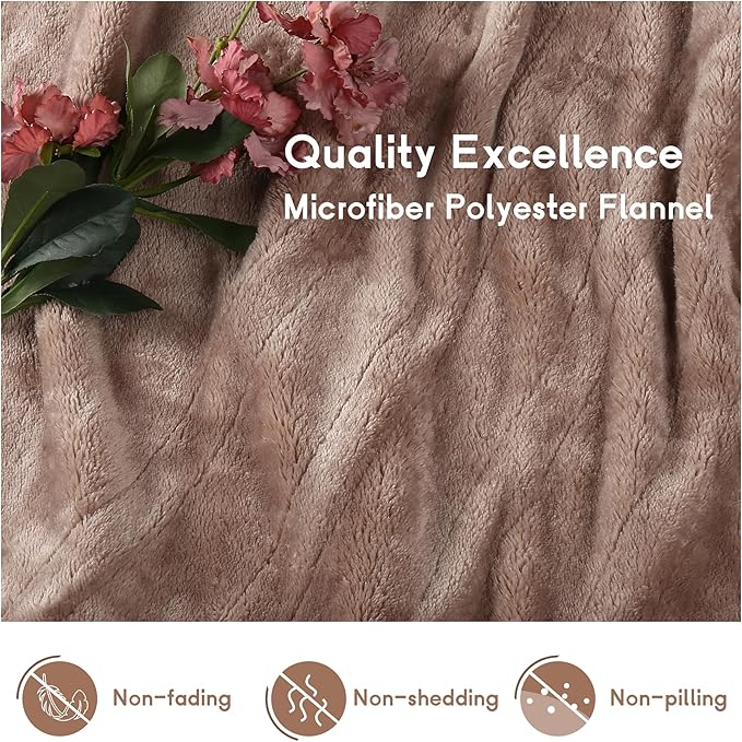 Heated Blanket Electric Blanket Full Size 72''x84'' with 9 Heating Levels, 1-10 Hour Auto Shut Off, Machine Washable, Flannel & Sherpa Soft Warming Blanket for Couch, Bed, Office - Brown