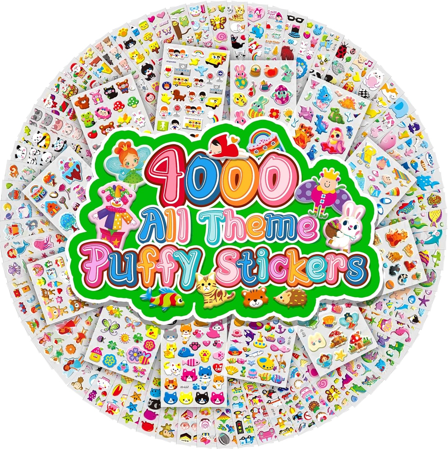 Sinceroduct 3D Puffy Stickers for Kids, Resuable Foam Sticker for Toddler, Boys, Girls.Safe and Easy Peel Stickers for Toddlers Teachers as Reward, Craft Scrapbooking