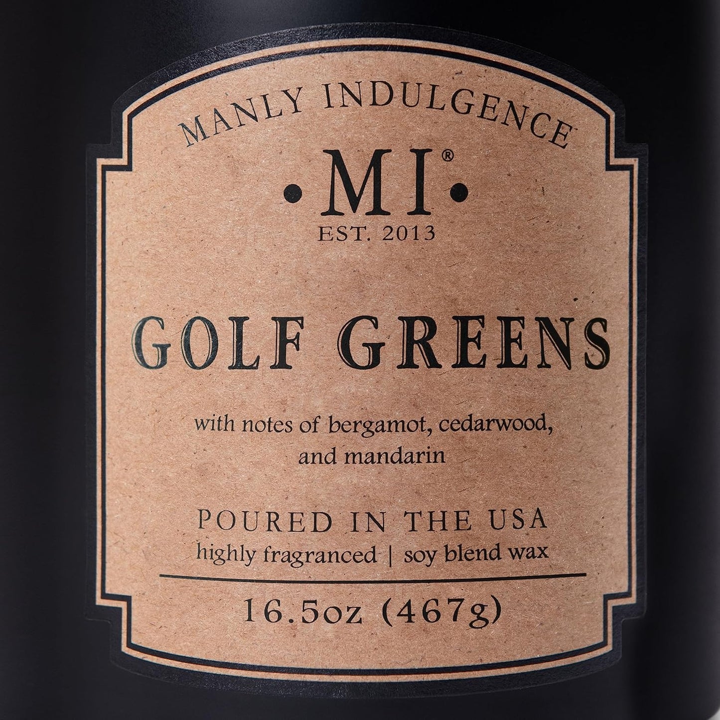 Manly Indulgence Golf Greens Scented Candles for Men, 2 Wick, 16.5 oz, Premium Soy Blend Wax, 60H Burn, Candles for Home Scented - Made in The USA