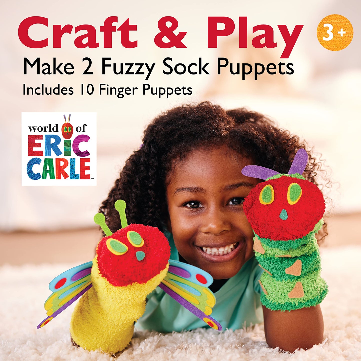Creativity for Kids The Very Hungry Caterpillar Story Puppets: Sock Puppet Kit for Toddlers from The World of Eric Carle, Crafts for Kids (Ages 3+)