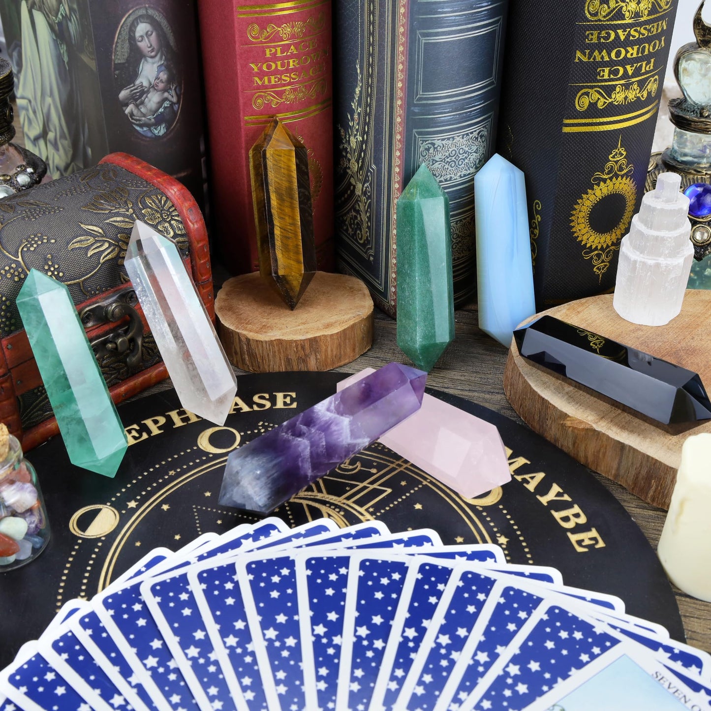 YATOJUZI 3.5" Healing Crystals Wand Electroplating Clear Quartz Crystals and Healing Stones Large Hexagonal Electroplating Crystal Points for Meditation Divination Reiki Energy Balancing 1PCS