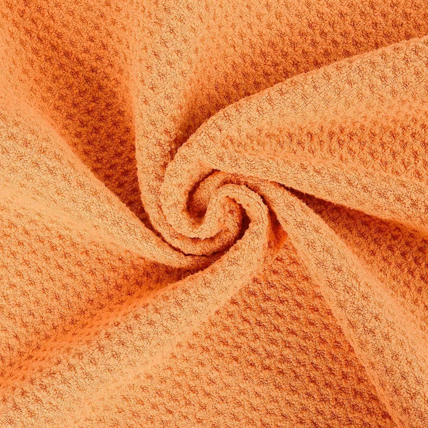 ATTRACTIVE Golf Towels, Microfiber Waffle Pattern Towels - Golf Club Brush with Cleaning (Orange)