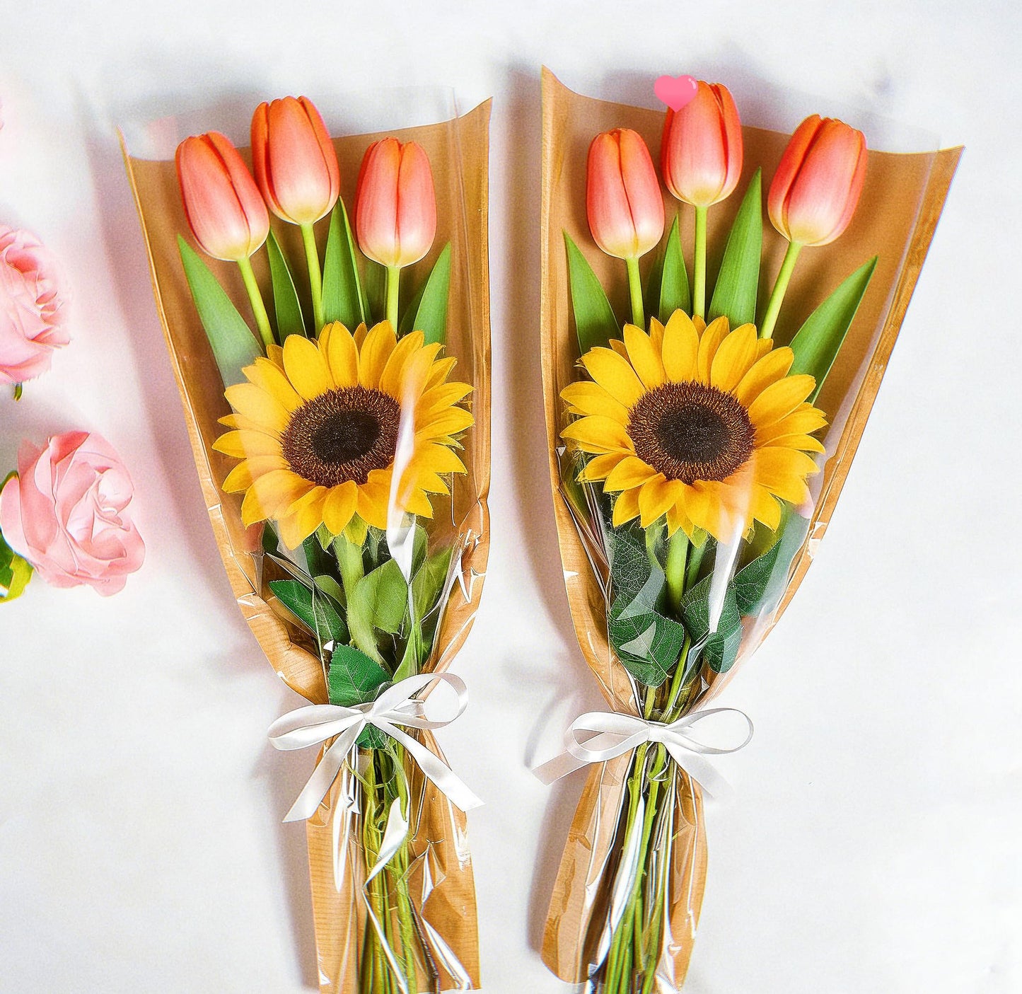 50 Pack Flower Bags for Bouquets, Brown Kraft Flower Bouquet Bags, Wrapping Sleeves for Florist Supplies, Gift Packaging for Wedding Birthday Valentine’s Day Mother‘s Day 9.8x3.9x17.9 Inches