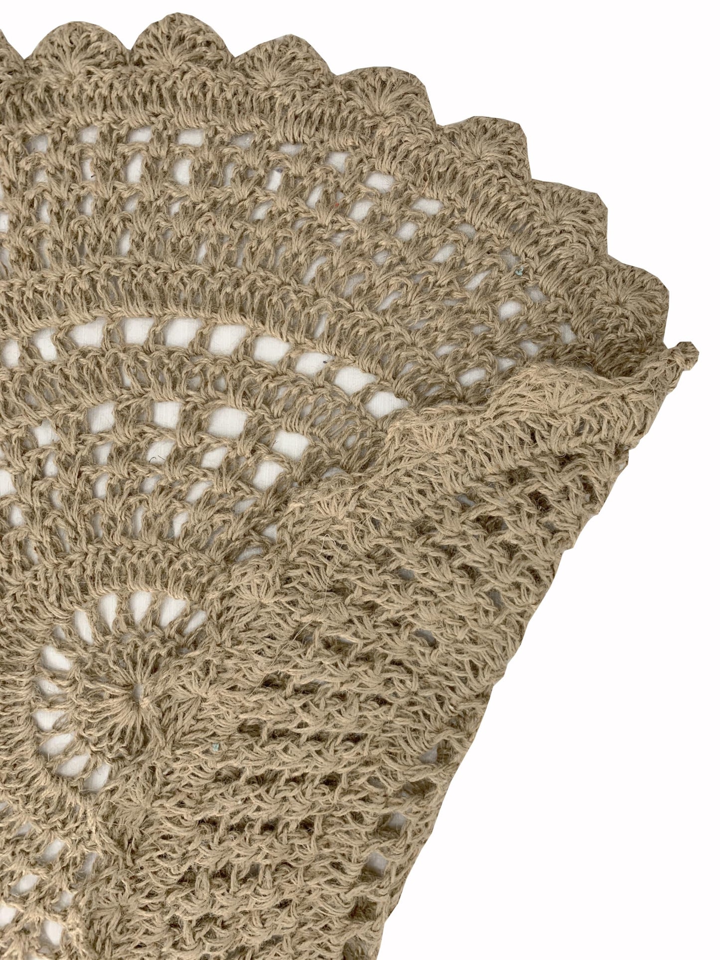 Ramanta Home Jute Handmade Natural Crochet Woven Rug 3 Feet Round, Anti- Slip Circle Boho Farmhouse Accent Area Rugs for Living Room, Kitchen, Bedroom | Nursery Costal Neutral Floor Patio Mat