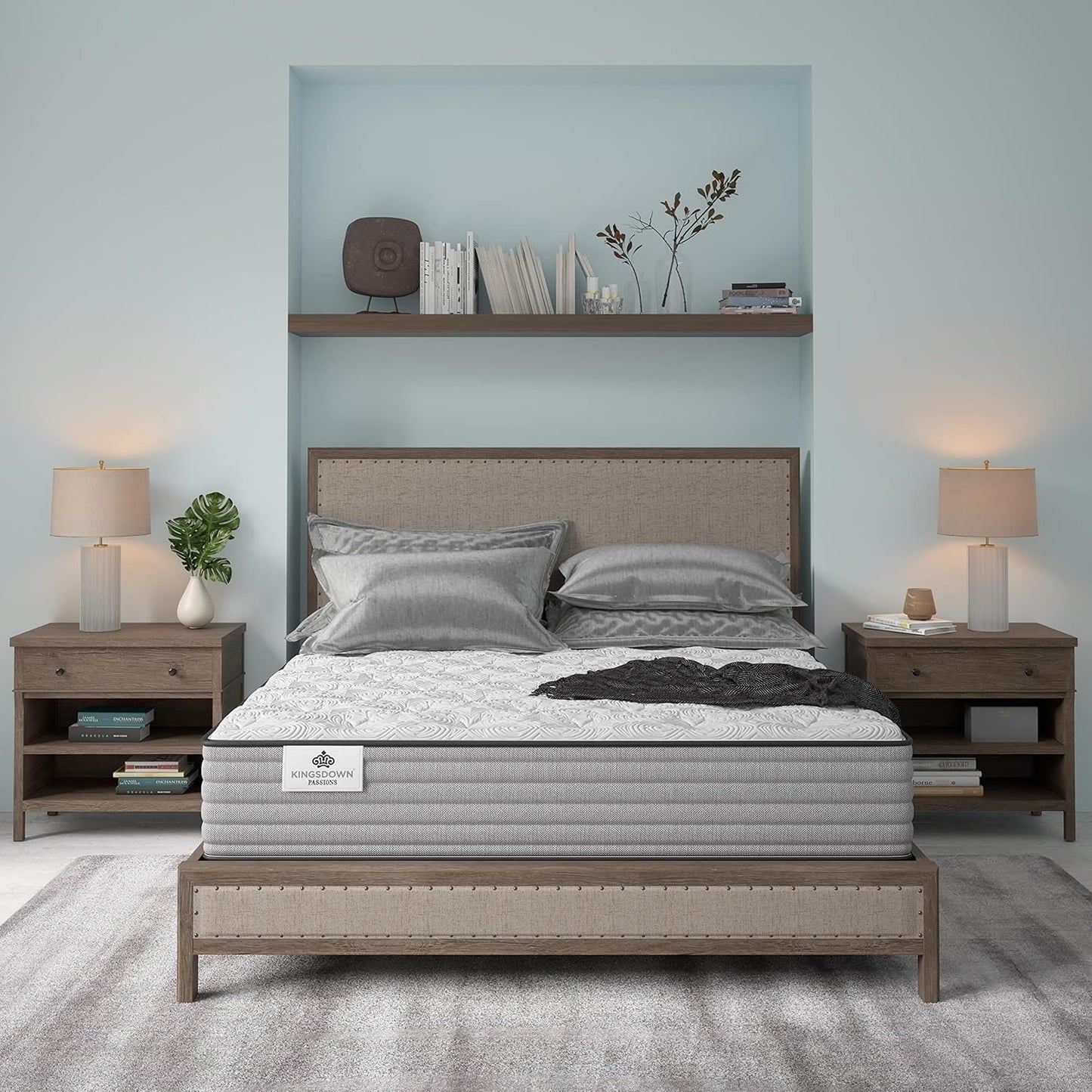 Kingsdown Passions Aspiration 14" Plush Hybrid Mattress, Full, Tan