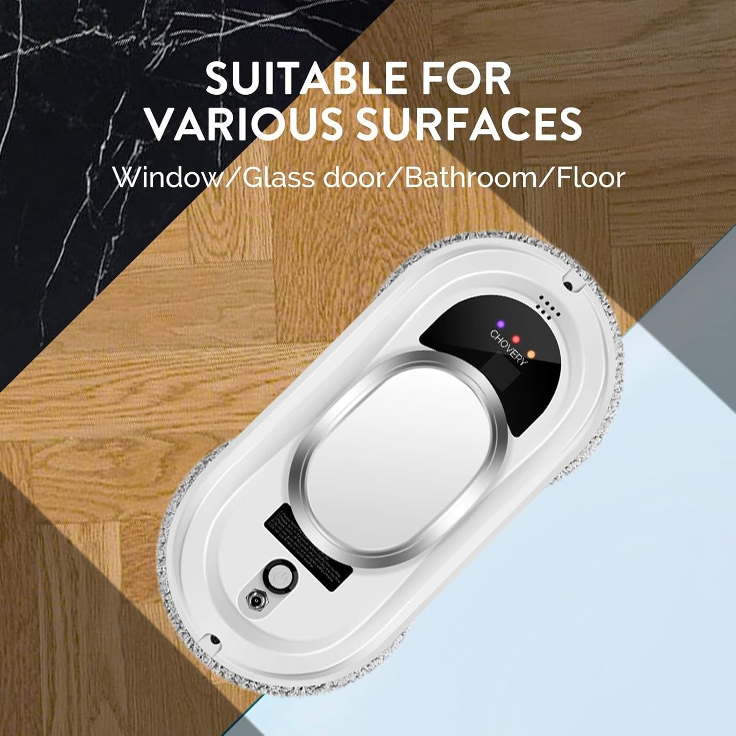Window Cleaner Robot,Smart Glass Cleaning Robotic with 5600Pa Strong Suction,Remote Control Window Cleaning Robot for Windows/Tiles/Class Door