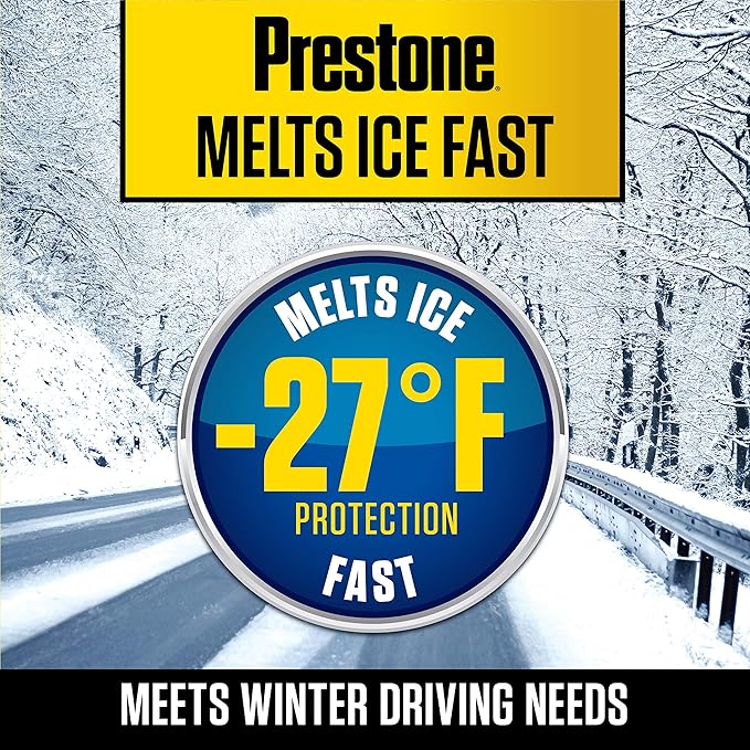 Prestone AS250-6PK De-Icer Windshield Washer Fluid - 1 Gallon, (Pack of 6)