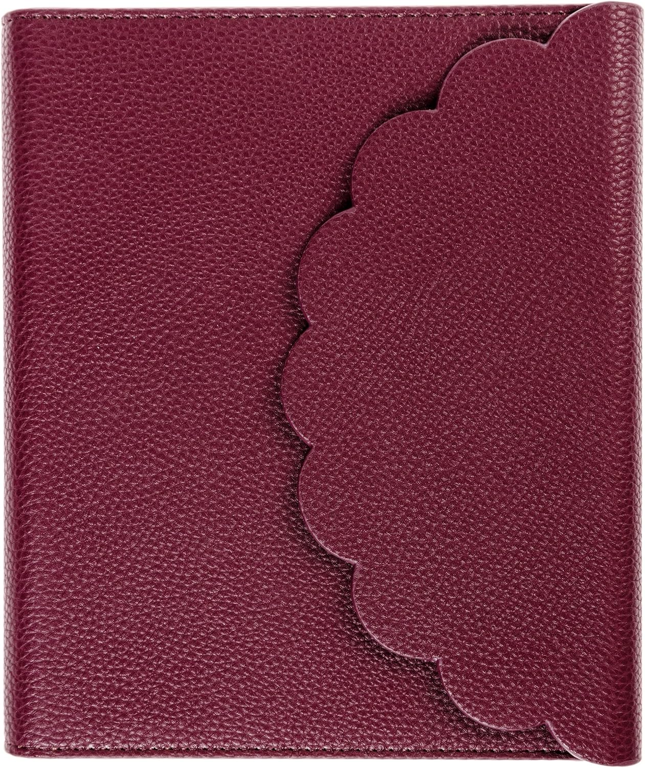 Graphique Vegan Leather Wrap Journal Luxe Collection, Hardcover Diary Notebook for Writing, 160 Lined Pages, 7” x 8.75”, Plum Red